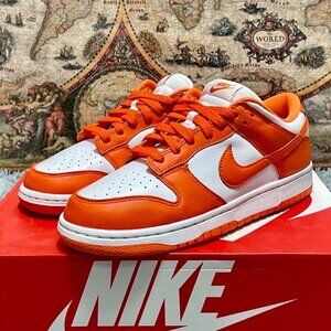 Nike Dunk Low Retro SP Syracuse Sneakers Orange White Men's Size 8.5